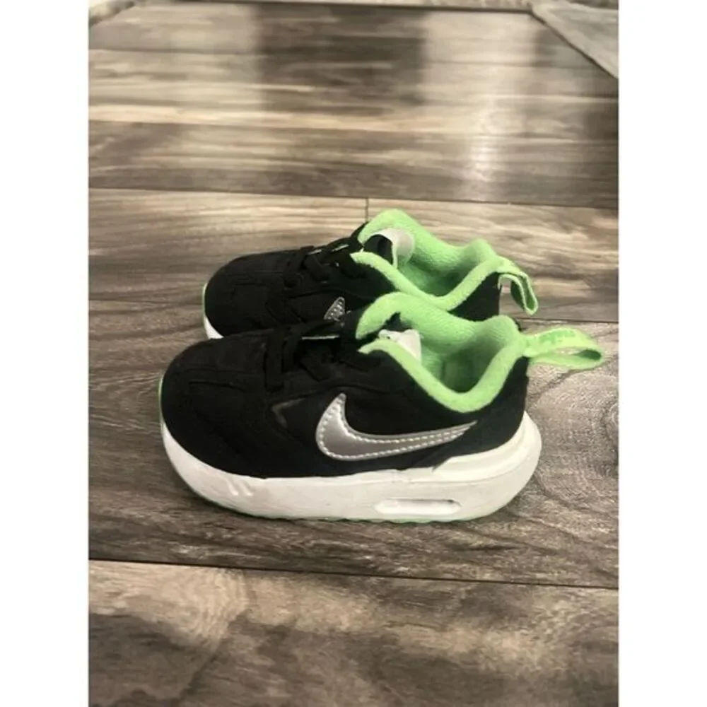 AIR MAX DAWN TODDLER SNEAKERS BLACK/CHROME‎ GREEN STRIKE CHILDREN UNISEX SHOE 5C